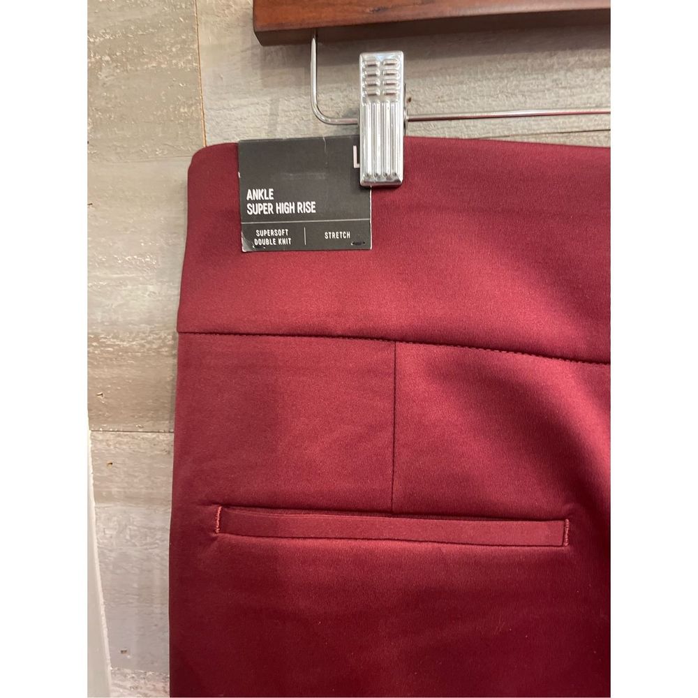 Express NWT burgundy suba ankle super high Rise stretch women’s large pants